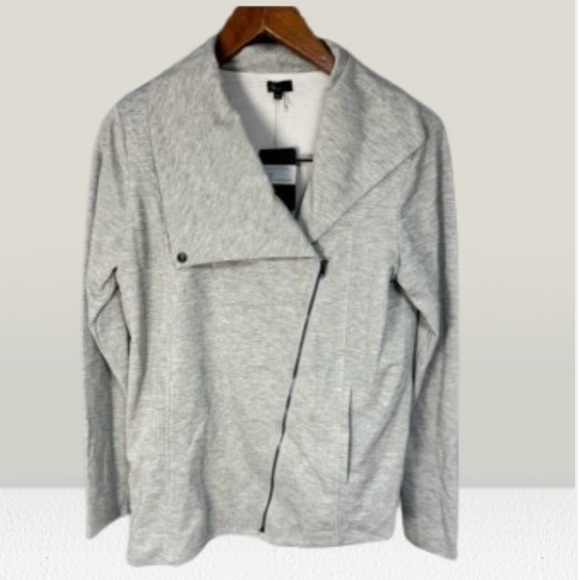 6 by Six Women’s Moto Jacket sz L Sweatshirt NEW # E808 - Picture 1 of 7